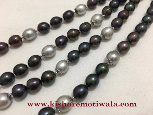 Kaitlyn Black 8-9mm A Quality Freshwater Cultured Pearl Necklace for Women 