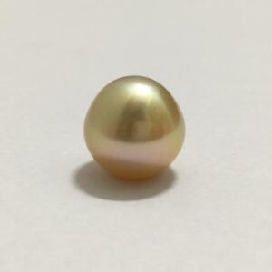12.5 mm Size (Approx.) Luster AA| Near Drop Shape | Golden Color | Real  South Sea Loose Pearl | Personalize Gift | Seawater Pearl