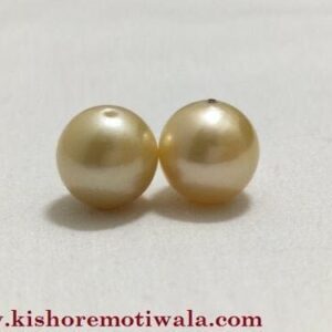 11.5-11.75 mm Size (Approx.) Light Golden Color |  Oval Shape |  Beautiful Real South Sea Loose Pearl | Personalize Gift | Seawater Pearl
