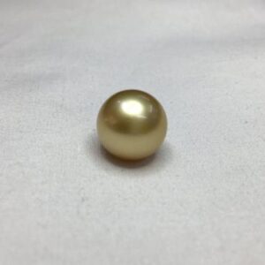 13.25 MM (Approx.)  Round Shape Golden Color Natural Real South Sea Water Loose Pearl For Pendant Luster AA Personalize Gift Seawater Pearl