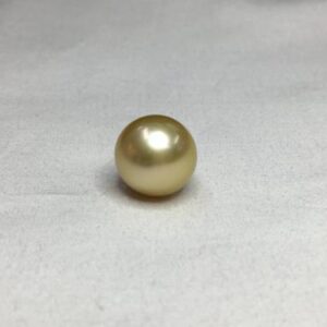 13.25 MM (Approx.)  Round Shape Light Golden Color Real South Sea Loose Pearl For Pendant Good Luster Personalize Gift Seawater Pearl