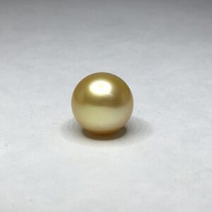 13 MM (Approx.) Round Shape Golden Color Natural Sea Water Loose Pearl For Pendant  Luster AA Personalize Gift Seawater Pearl