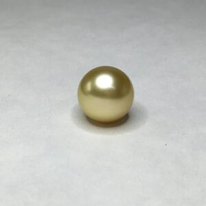 13 MM  (approx.)  Natural Real South Sea Water Loose Pearl Pendant Round Shape Golden Color Ocean Pearl Personal Gift Seawater Pearl