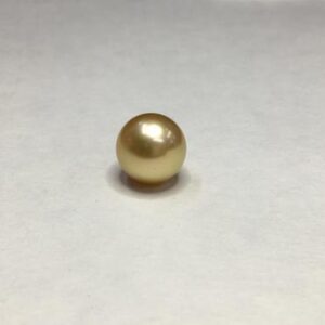 12.25 MM (Approx.)  Natural Real Sea Water Loose Pearl Pendant Round Shape Golden Color  Ocean Pearl Personalize gift Seawater Pearl