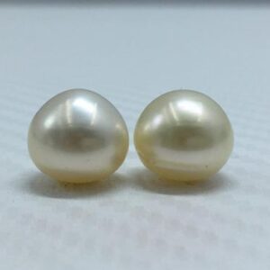 11.30 MM (Approx.)  Size AA Luster Loose Pearl Cream Color Button Shape Pearl beads Natural Real South Sea Pearl Personalize Gift