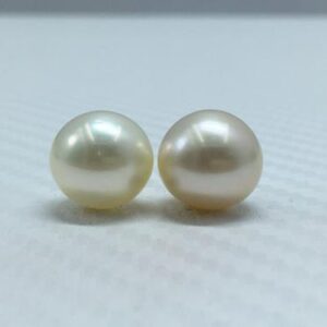 11.5 MM Size AAA Luster Loose Pearl Cream Color Button Shape Pearl beads Natural South Sea Pearl