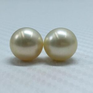 11.80 MM Size (Approx.) AA Luster Loose Pearl Light Golden Color Near Round Shape Pearl beads Natural Real South Sea Pearl Personalize Gift