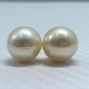 11.25 MM (Approx.) Size AA Luster Loose Pearl Light Golden Color Near Round Shape Pearl beads Natural Real South Sea Pearl Personalize Gift