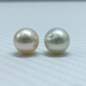11.25 MM Size (Approx.)  AA Luster Loose Pearl Cream Color Button Shape Pearl beads Natural South Real Sea Pearl Personalize Gift