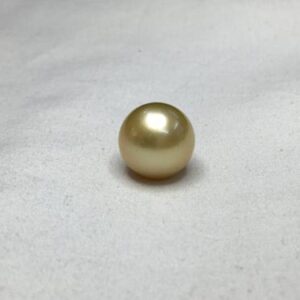 13.25 MM (Approx.)  Round Shape Golden Color Natural Real Sea Water Loose Pearl For Pendant Personalize Gift Seawater Pearl