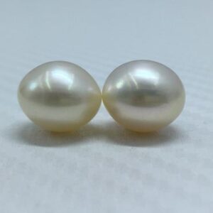 12.5 MM Size AA Luster Loose Pearl CreamWhite Color Button Shape Pearl beads Natural South Sea Pearl