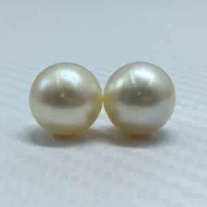 13 MM Size(Approx.) AA Luster Loose Pearl Cream Color Near Round Shape Pearl beads Natural Real South Sea Pearl Personalize Gift for Earring