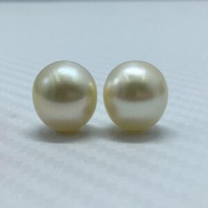 11.5 MM Size (Approx.)  AAA Luster Loose Pearl Light Golden Color Oval Shape Pearl beads Natural Real South Sea Pearl Personalize Gift