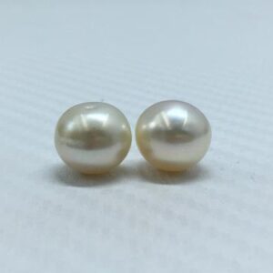 11.5 MM Size AAA Luster Loose Pearl Cream Color Button Shape Pearl beads Natural South Sea Pearl
