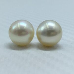 11.25 MM Size AAA Luster Loose Pearl Cream Color Button Shape Pearl beads Natural South Sea Pearl