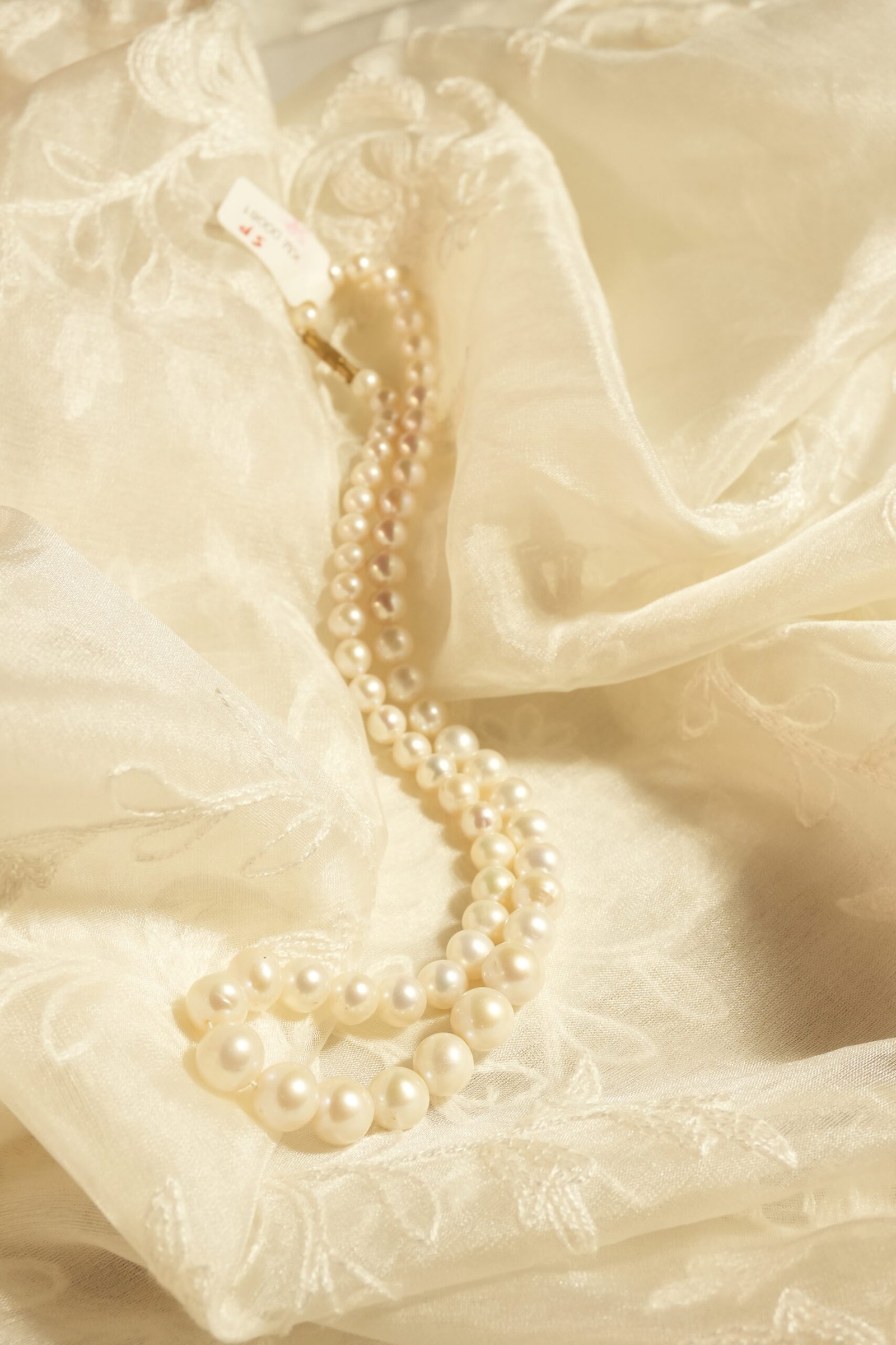 Fresh Water Pearls Graduation Necklace With Metal Clasp
