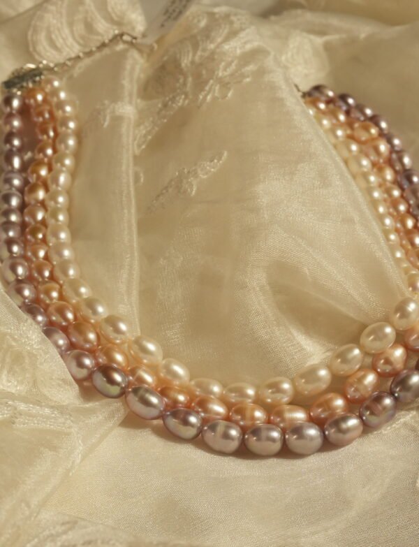 3 Line & 3 Tone Necklace