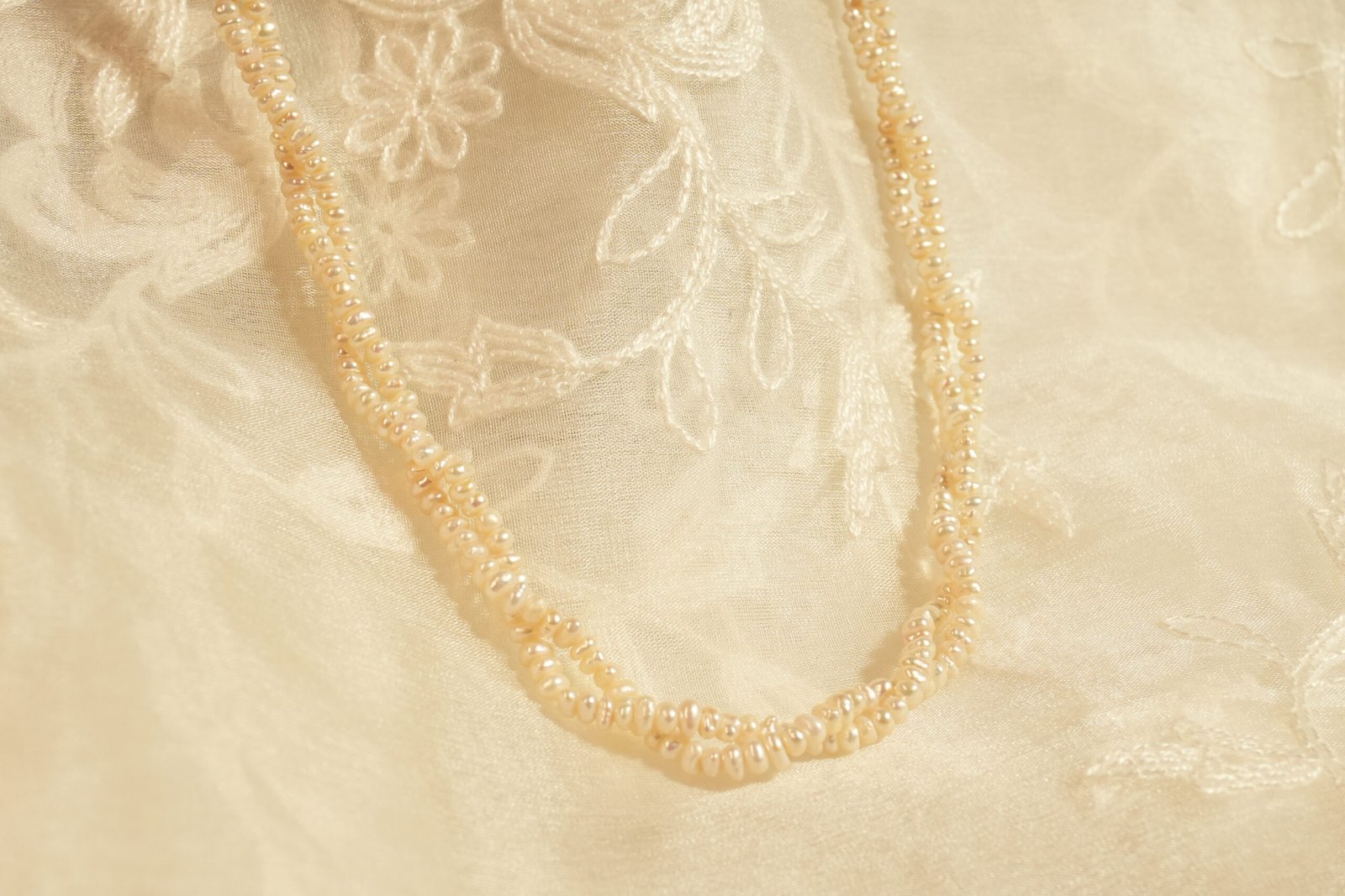 Fresh Water Pearls 2 Line Twisted Necklace