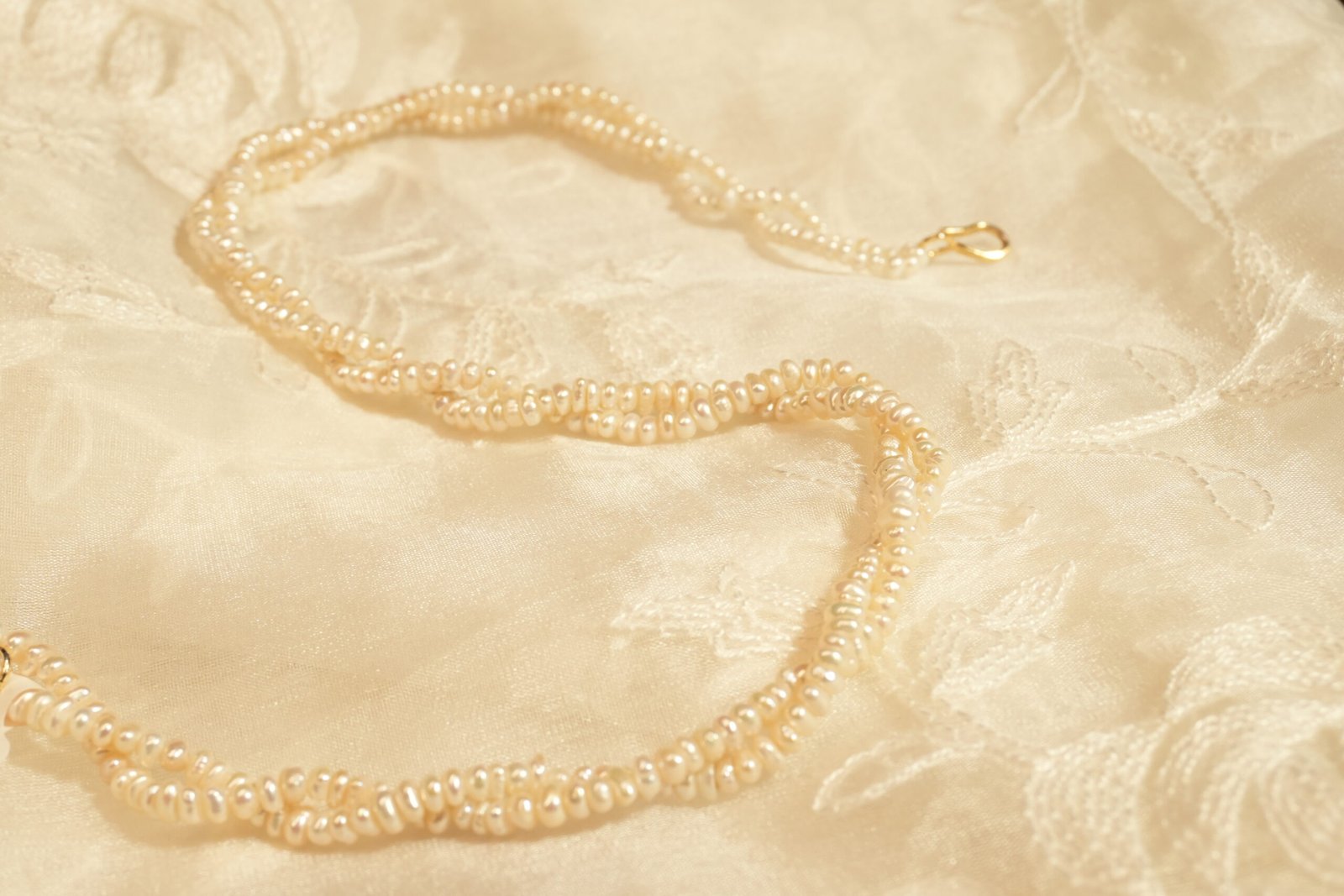 Fresh Water Pearls 2 Line Twisted Necklace