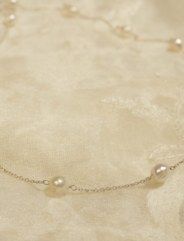 Pure Silver & Pearl Necklace