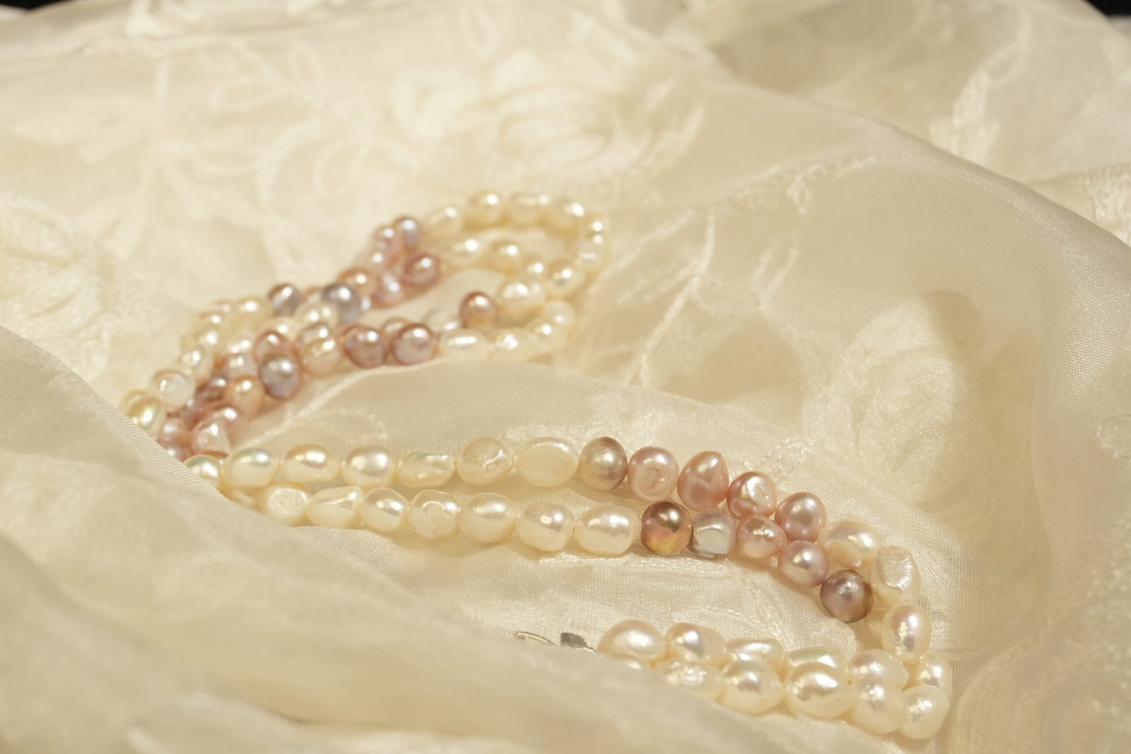 Multicoloured Fresh Water Pearl Necklace Dual Strand