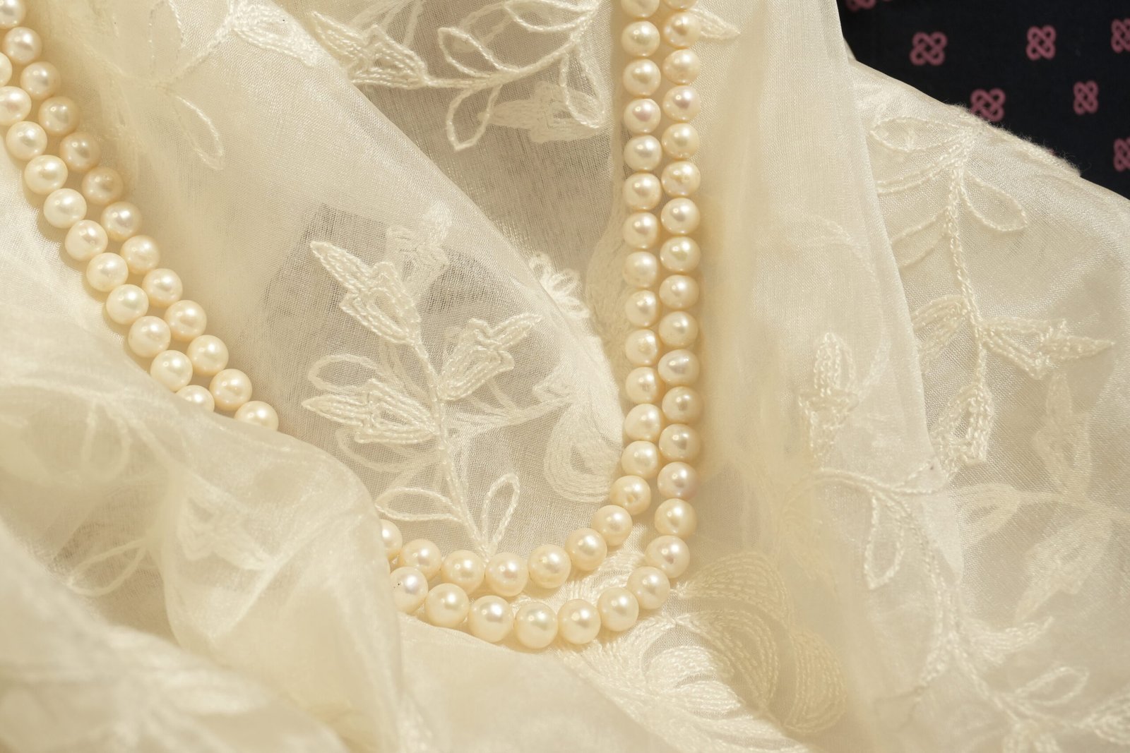 Fresh Water Pearls 2 Line Necklace With Metal Clasp