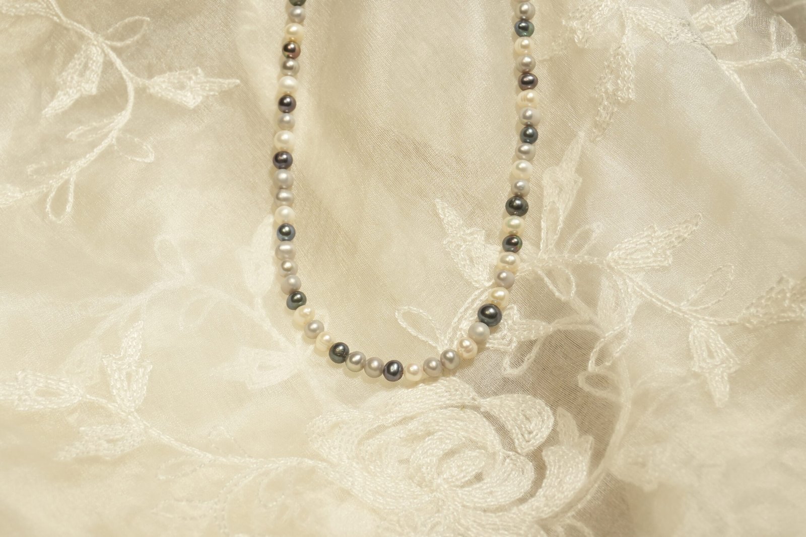 grey pearl necklace