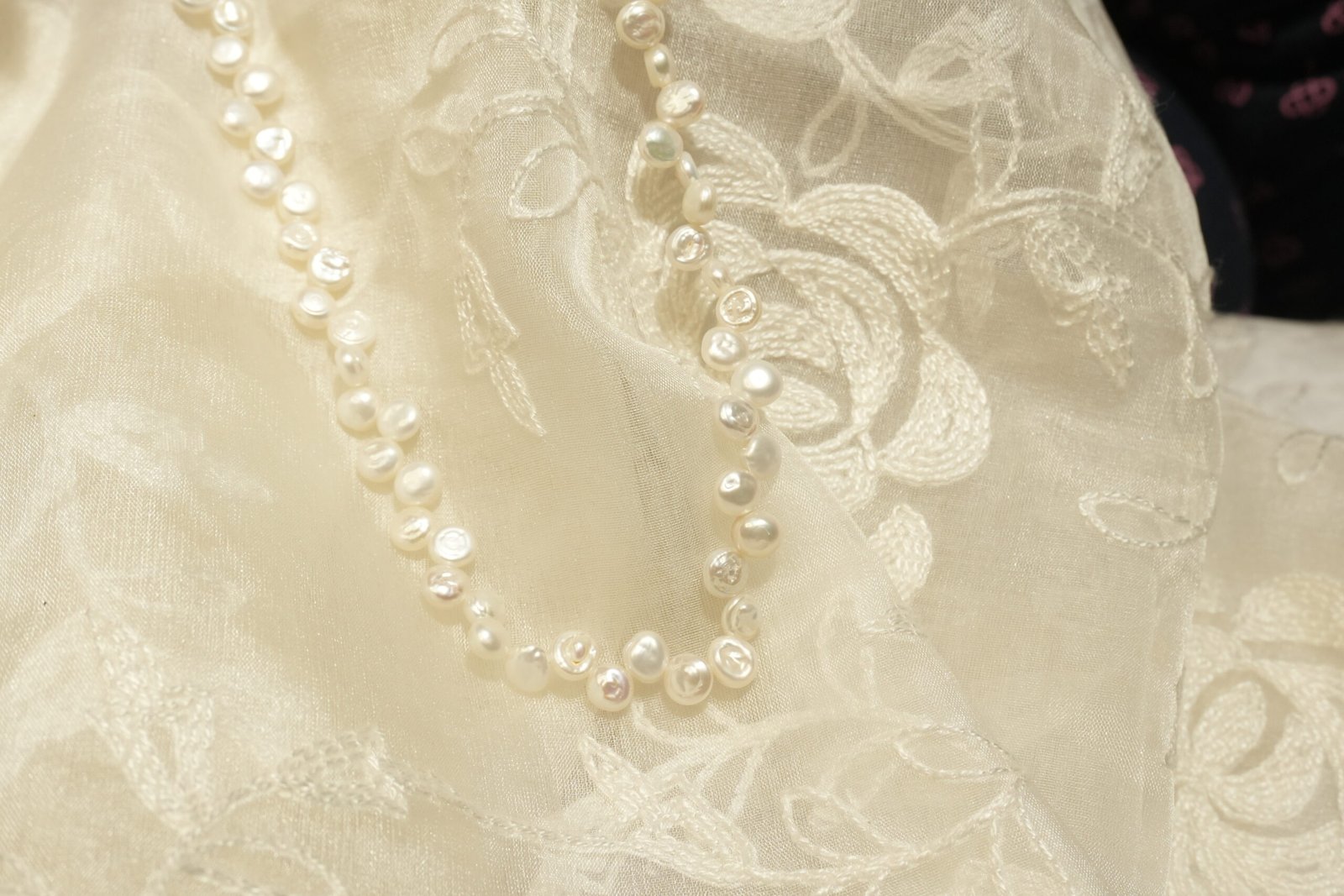 Fresh Water Pearl Fancy Necklace with Earrings - Image 2