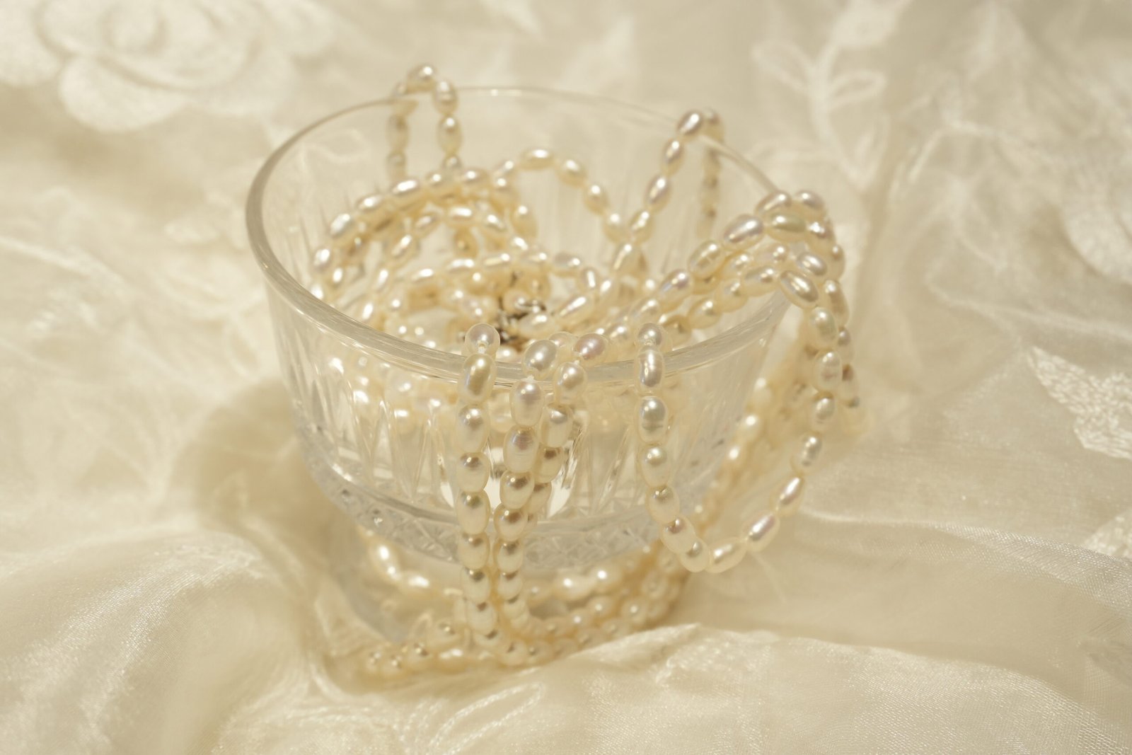 Fresh Water Pearls 5 Line Necklace With Metal Clasp - Image 3