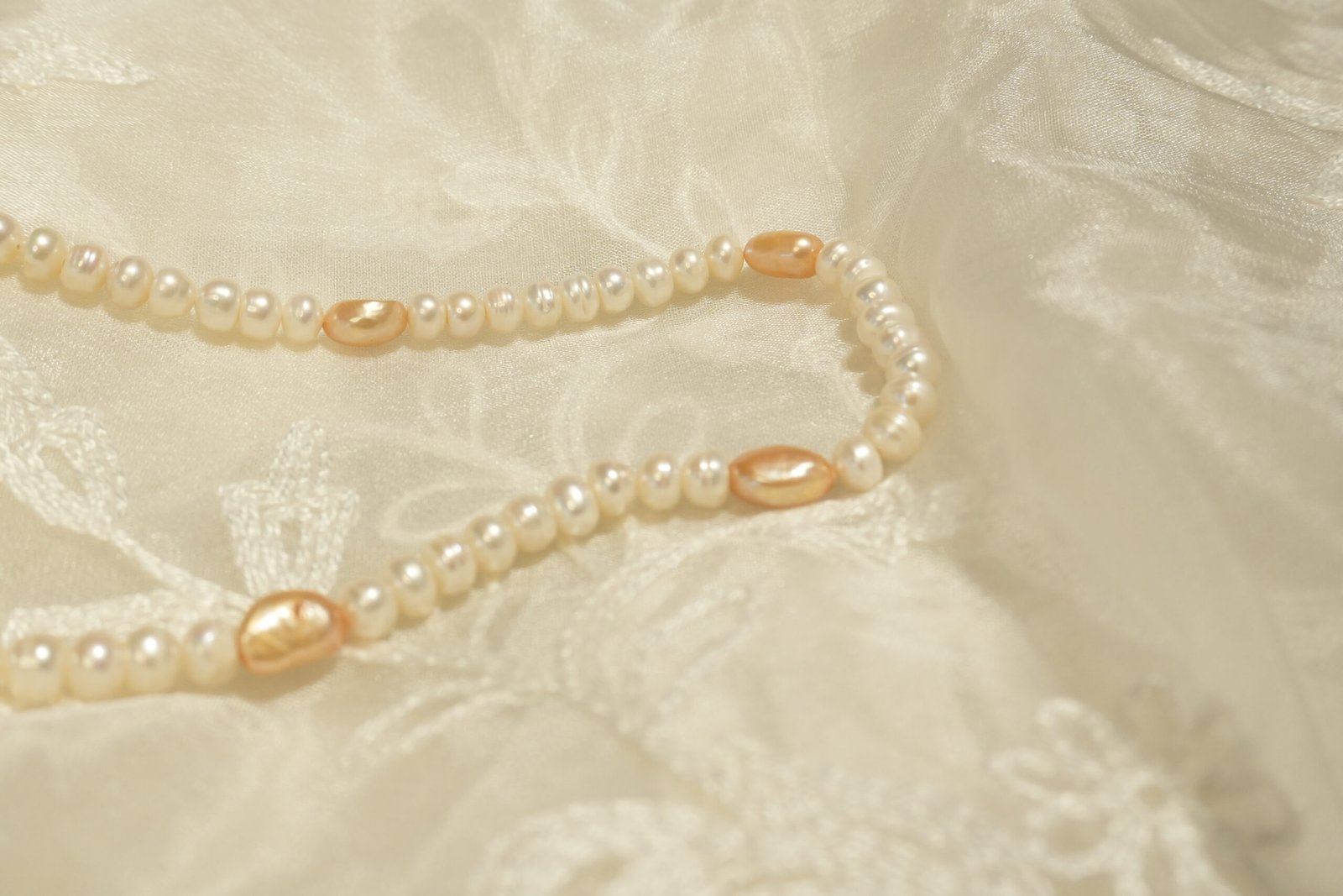 Fresh Water Pearl Necklace With Metal Clasp With Metal Earrings