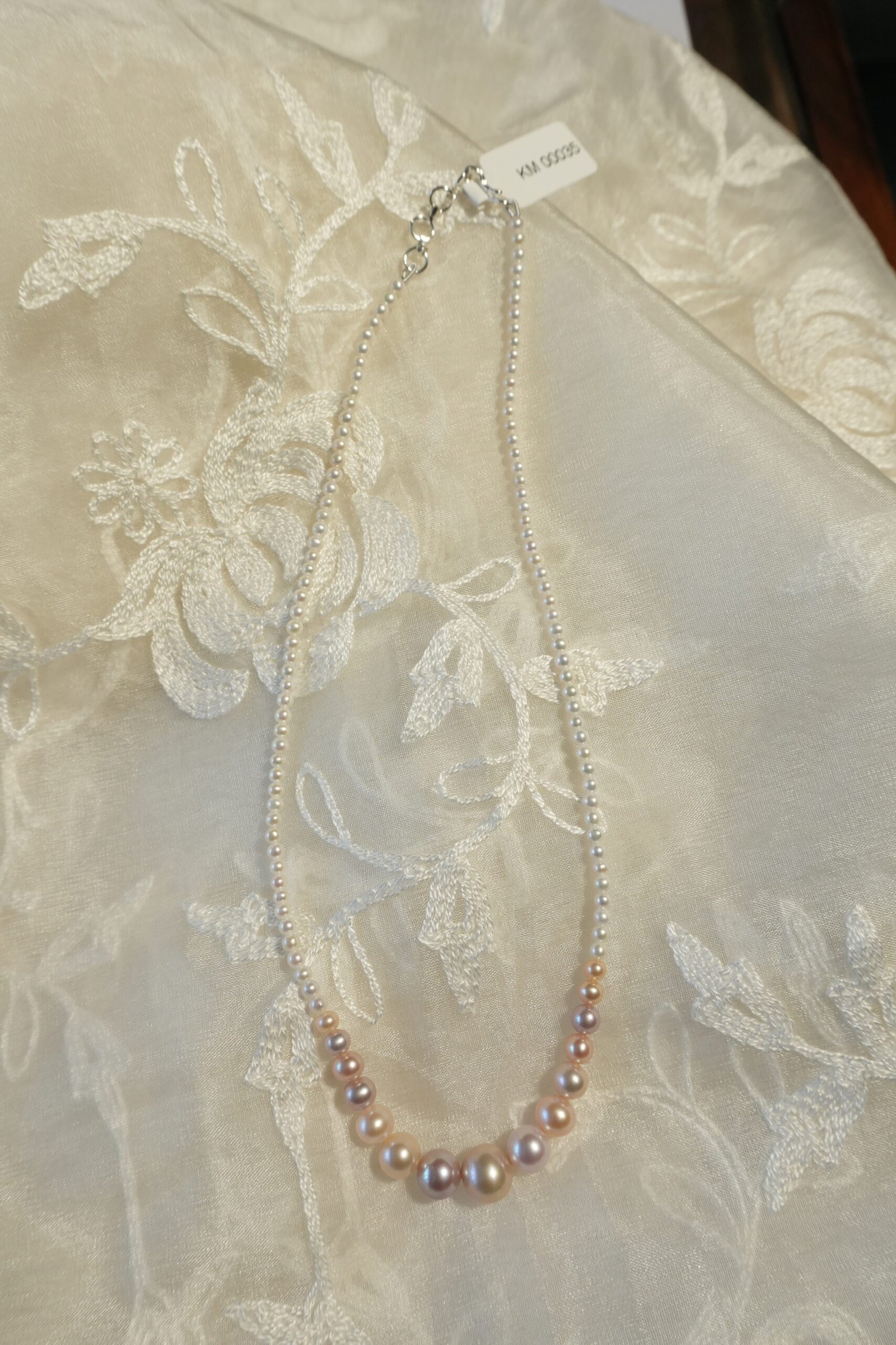 Fresh Water Pearl Graduation Necklace With Metal Clasp - Image 3