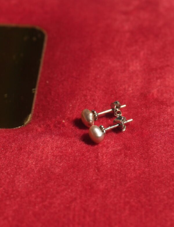 Pink Uneven Fresh Water Pearl Tops With Silver Stick