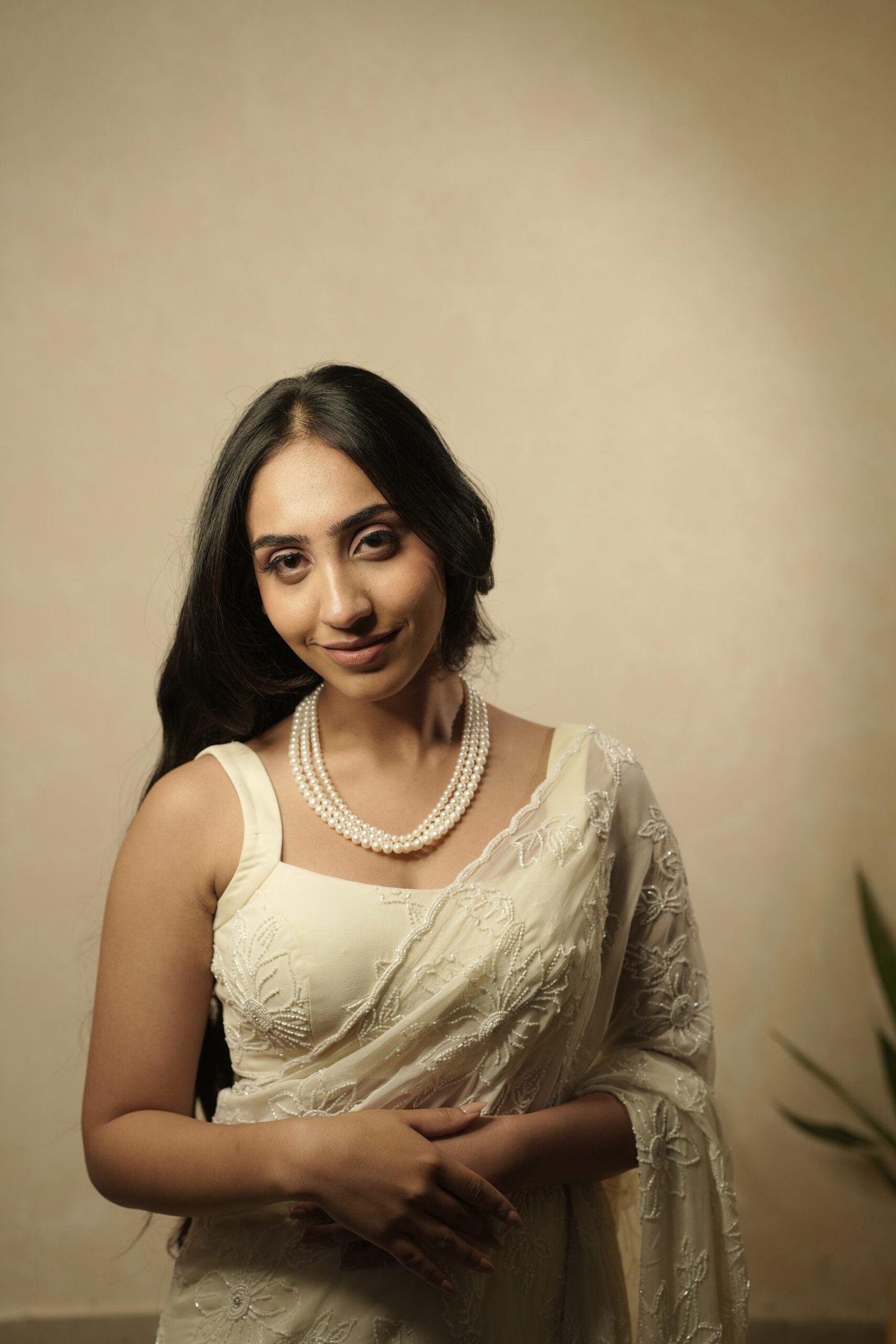Three-Line Classic Pearl Necklace