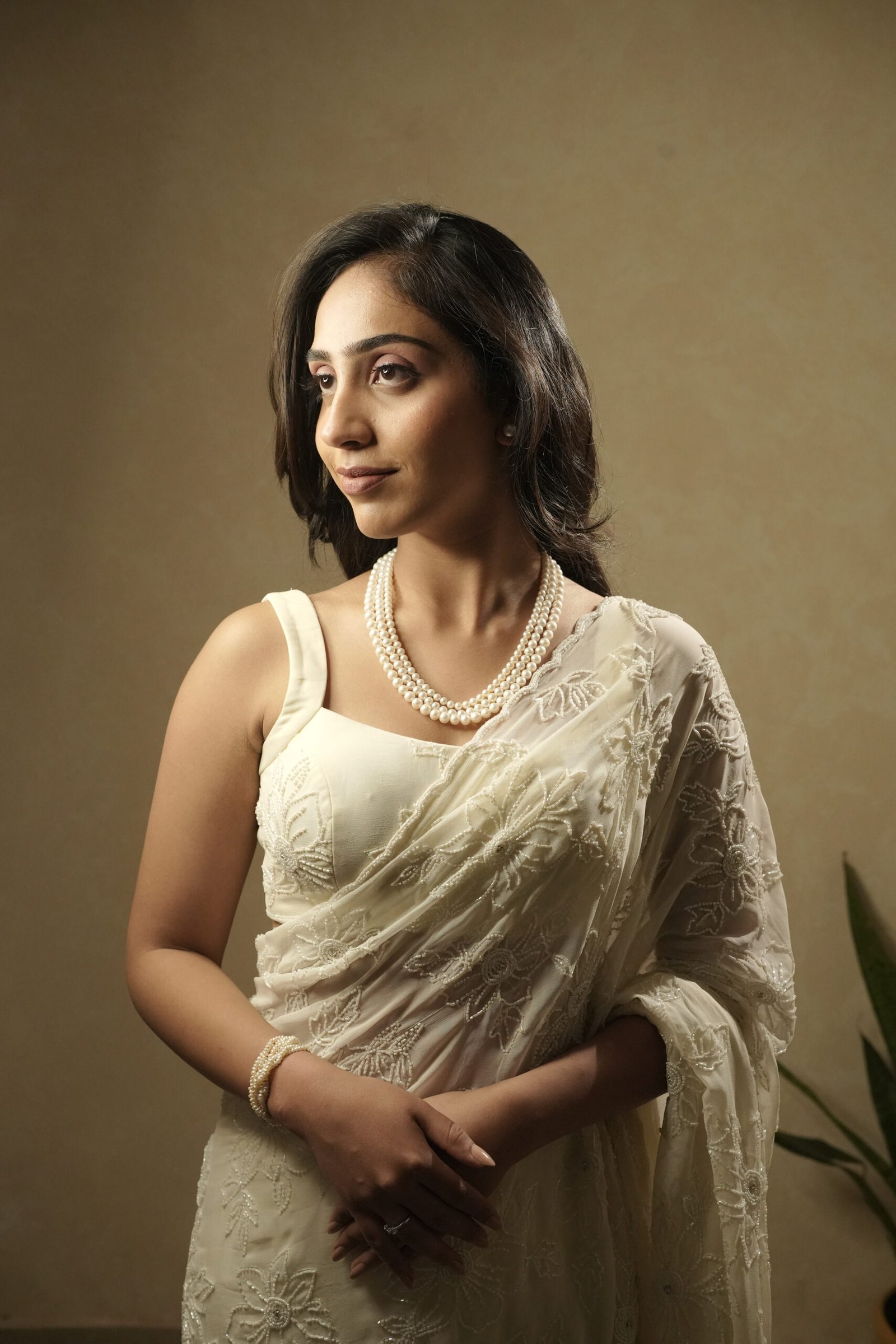 Three-Line Classic Pearl Necklace