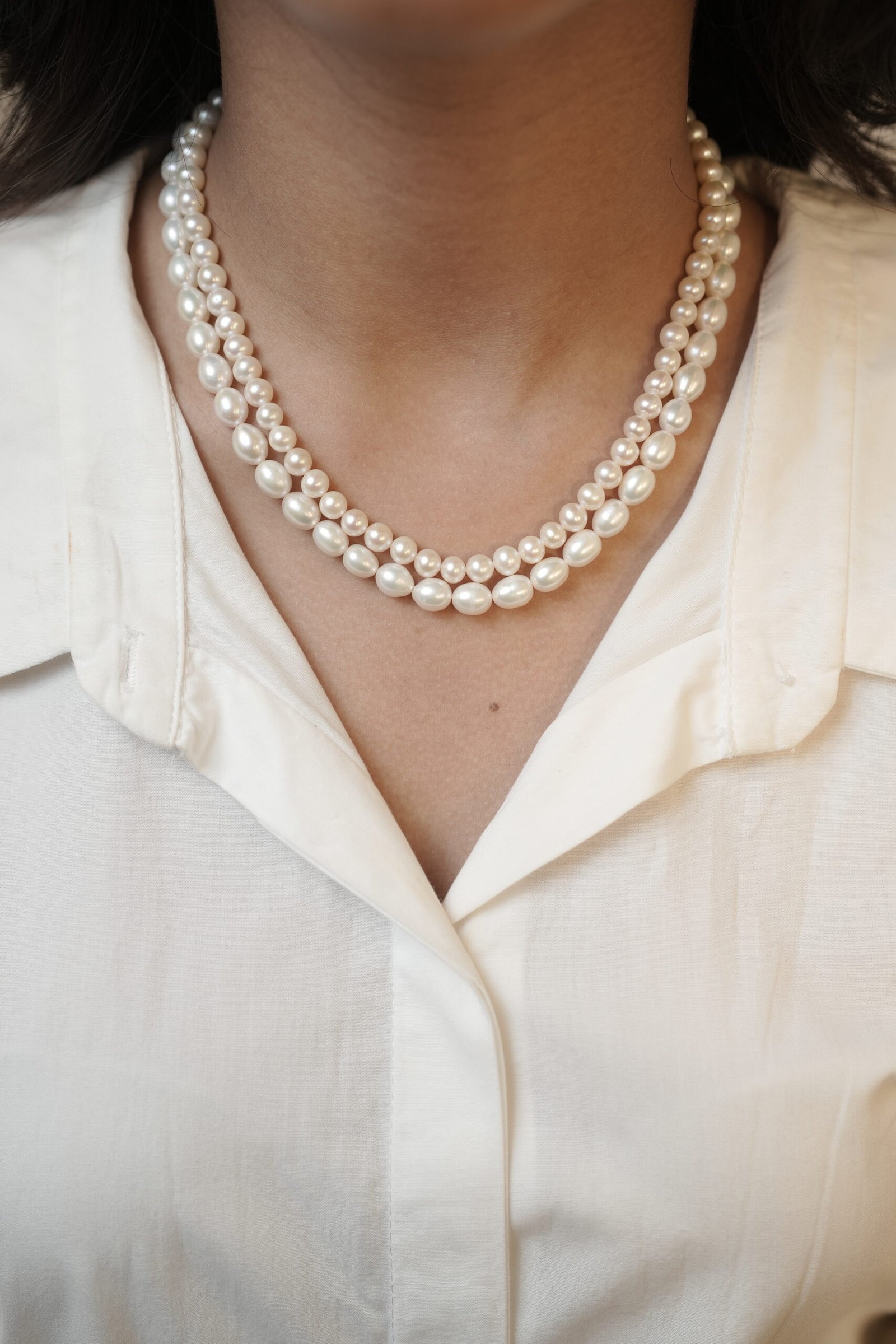 Dual-Strand Freshwater Pearl Necklace Set