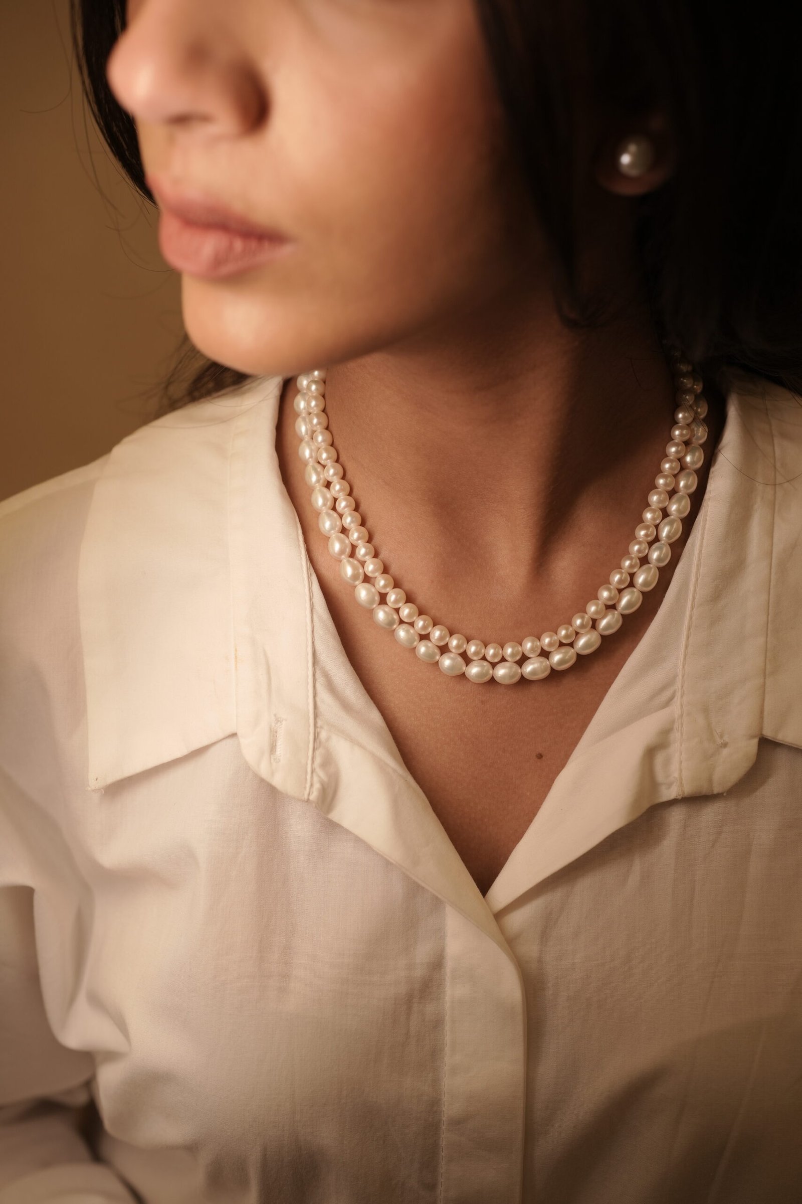 Dual-Strand Freshwater Pearl Necklace Set