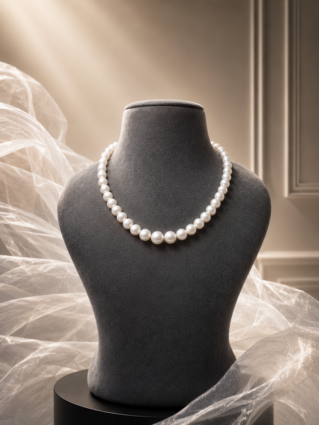 Fresh Water Pearls Graduation Necklace With Metal Clasp - Image 2