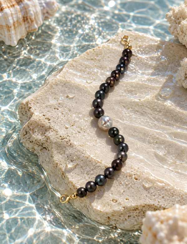 Freshwater Pearl Bracelet with Metal Clasp