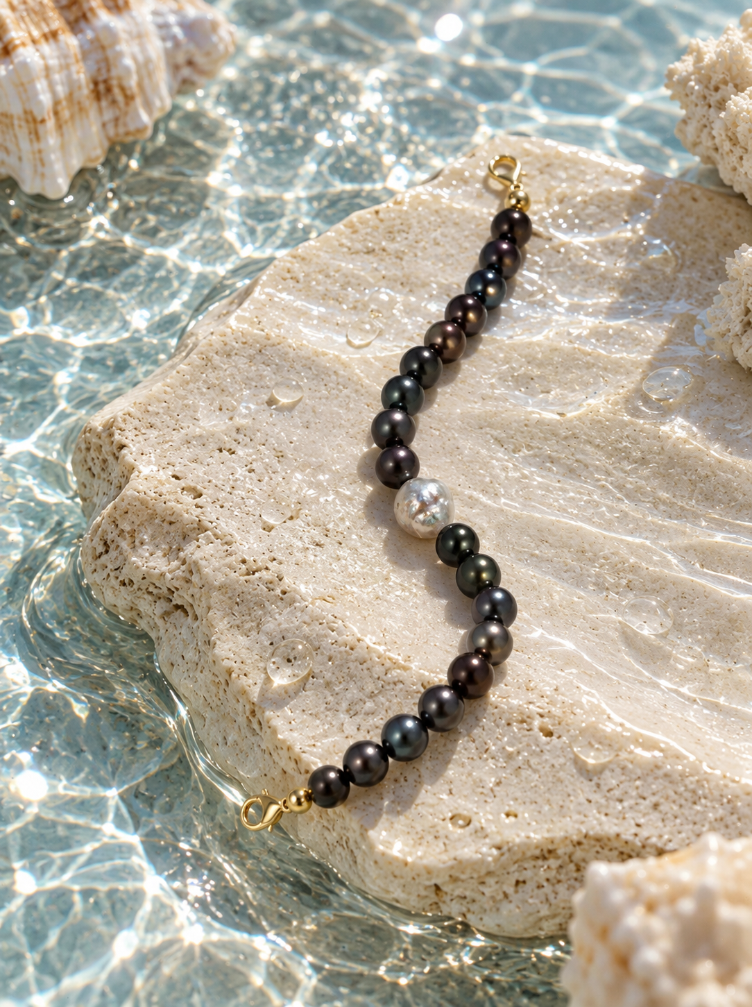 Freshwater Pearl Bracelet with Metal Clasp
