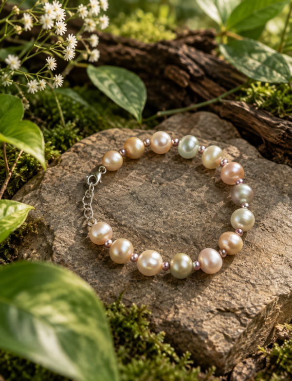 Freshwater Pearl Bracelet with Metal Clasp