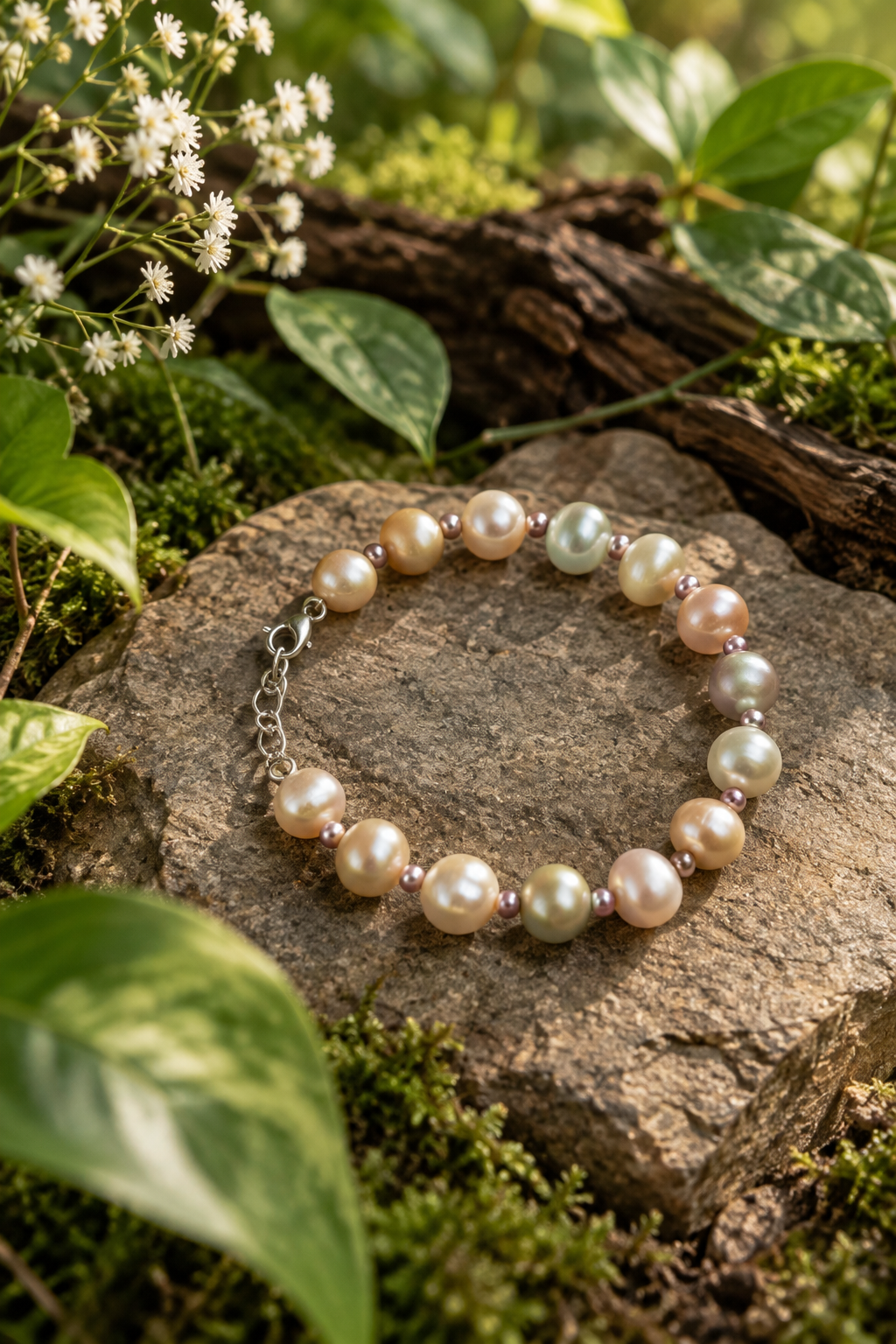 Freshwater Pearl Bracelet with Metal Clasp