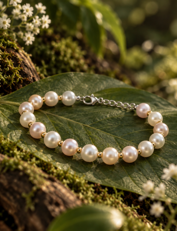 Freshwater Pearl Bracelet with Metal Clasp