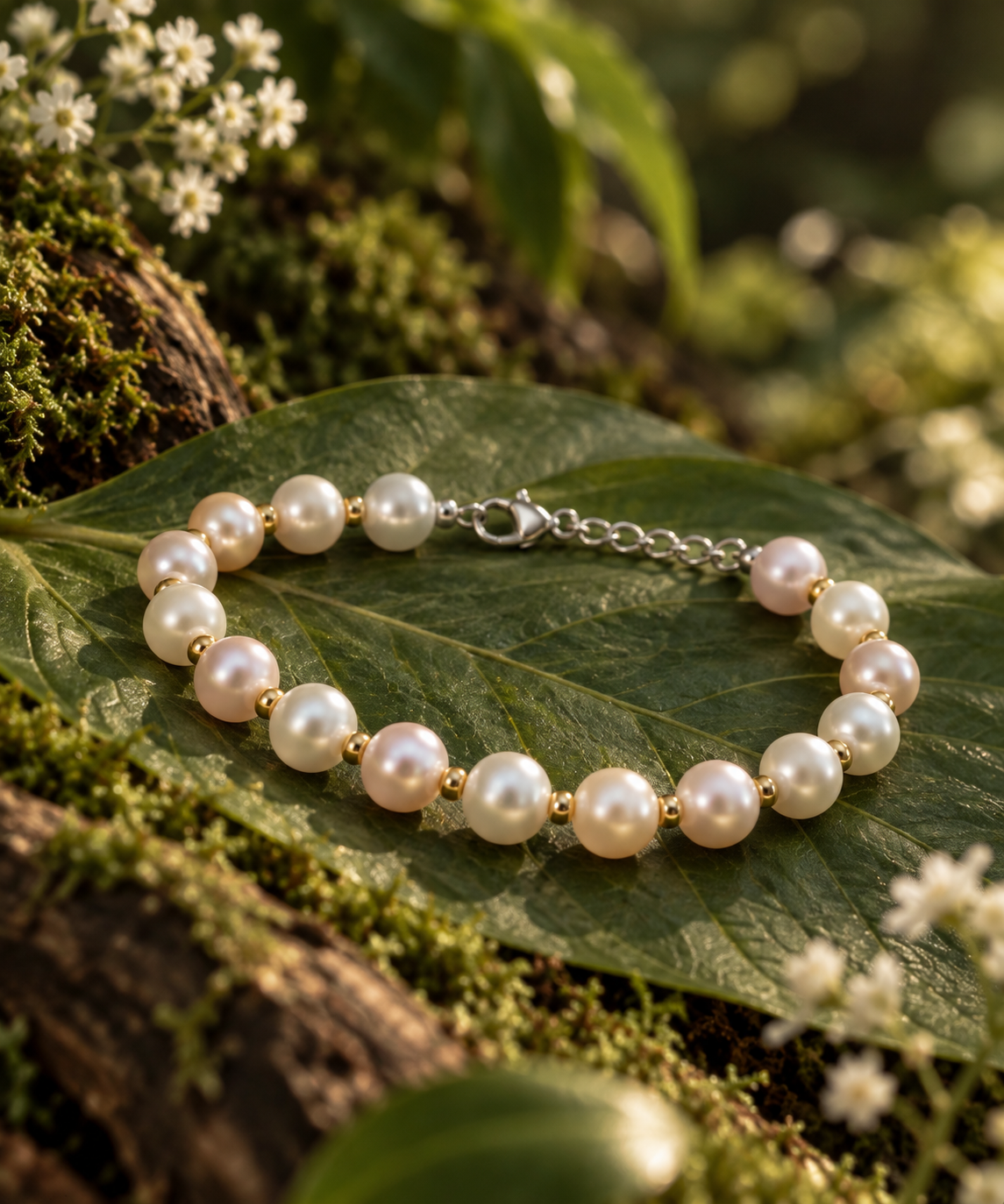 Freshwater Pearl Bracelet with Metal Clasp