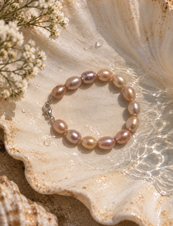 Freshwater Pearl Bracelet with Metal Clasp