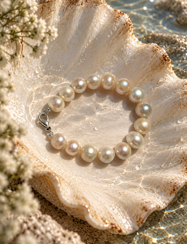 Freshwater Pearl Bracelet with Metal Clasp