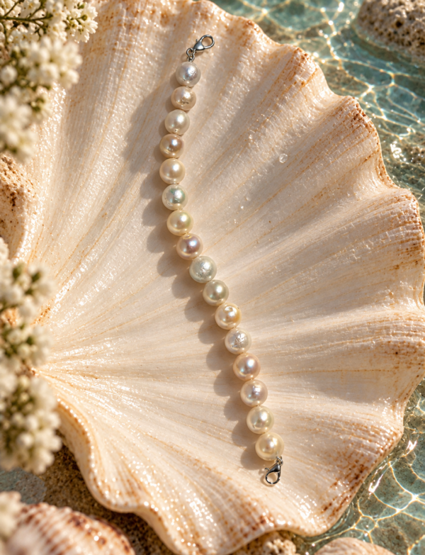 Freshwater Pearl Bracelet with Metal Clasp
