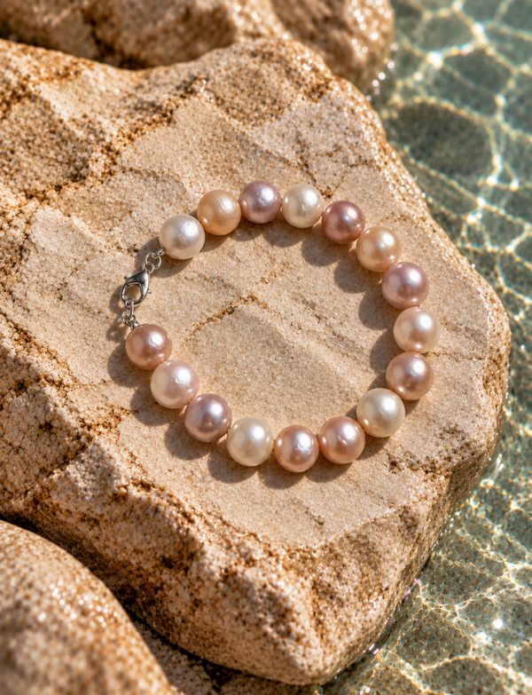 Freshwater Pearl Bracelet with Metal Clasp