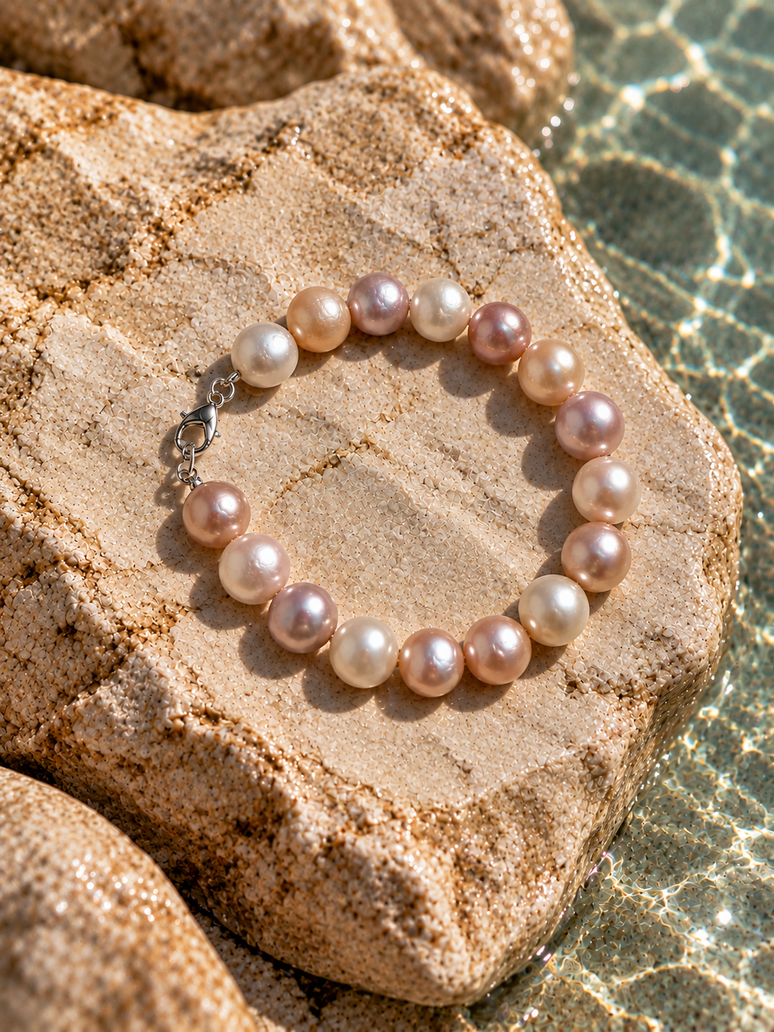 Freshwater Pearl Bracelet with Metal Clasp