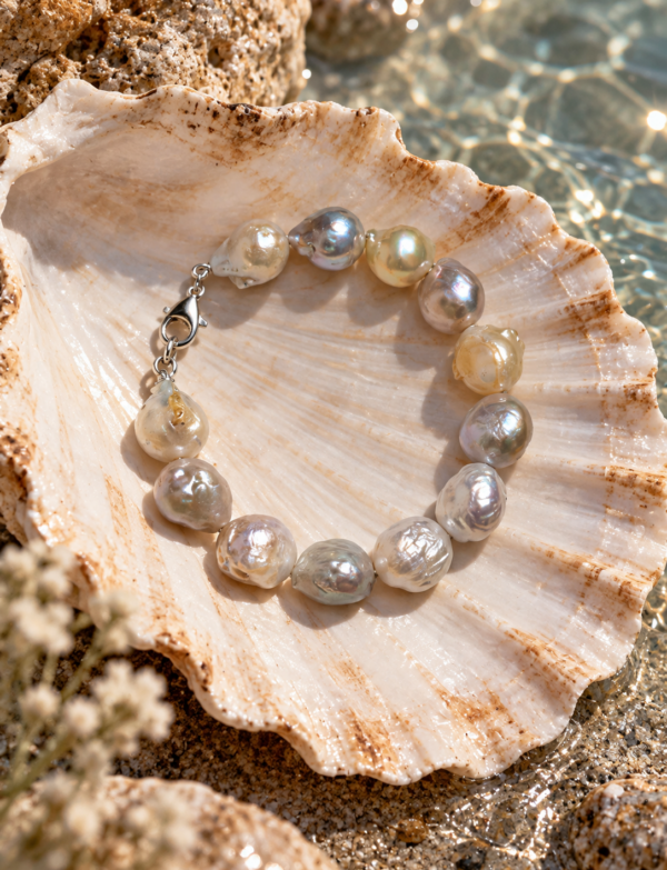 Freshwater Pearl Bracelet with Metal Clasp