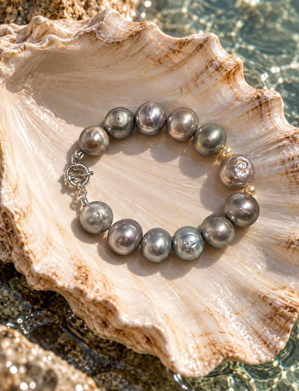 Freshwater Pearl Bracelet with Metal Clasp